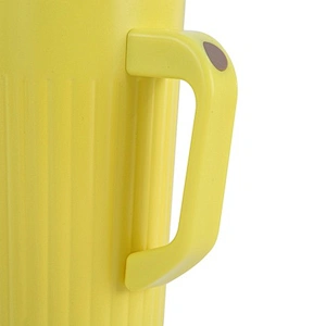 350 ml double wall stainless steel vacuum cup with plastic handle and two functions plastic lid